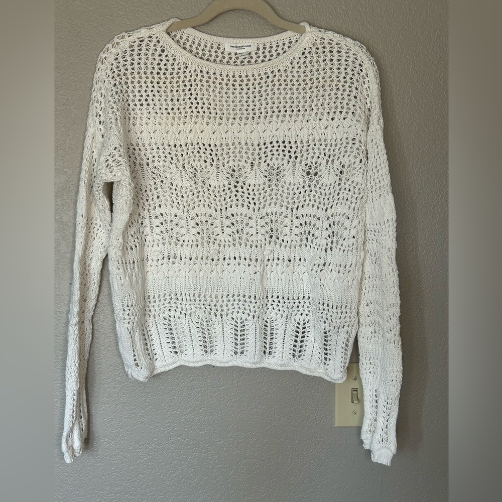 BeachLunchLounge Tatiana Crochet Knit Pull-On BOHO Festival Summer Beach Sz XS